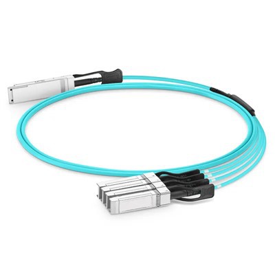 100G QSFP28 til 4x25g SFP28 AOC 100G QSFP28 Aktiv optisk kabel CE FCC 1-100 m